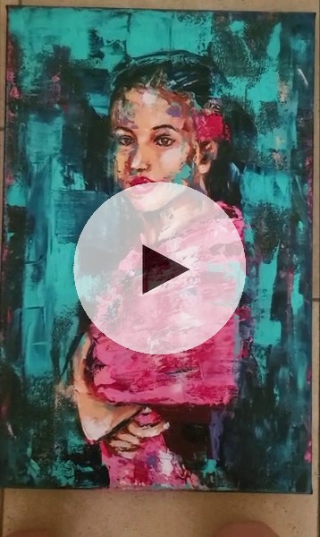 ArteDiAlina.com painting: Feel pink